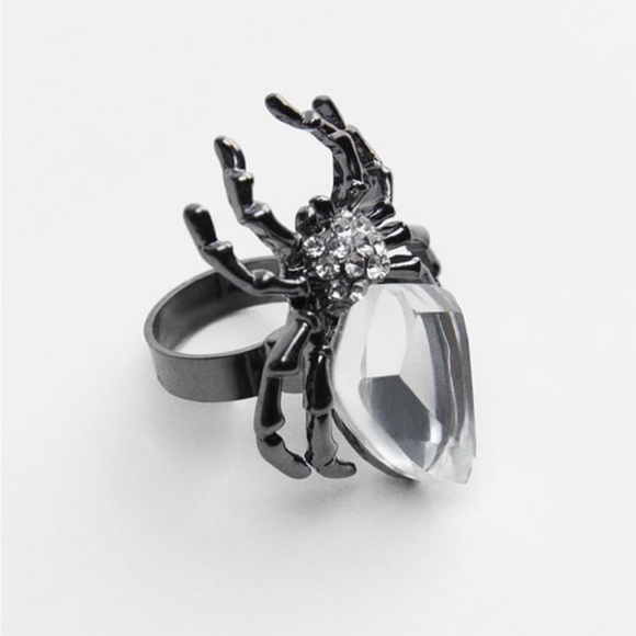 ZARA RHINESTONE SPIDER RING - Picture 3 of 5